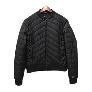 Tentree Womens Cloud Shell Quilted Bomber Jacket Sz XS Insulated Black Recycled
